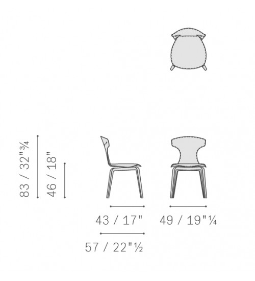 Poltrona Frau柏秋纳弗洛Montera系列5559001餐桌4张SADDLE E/SC 